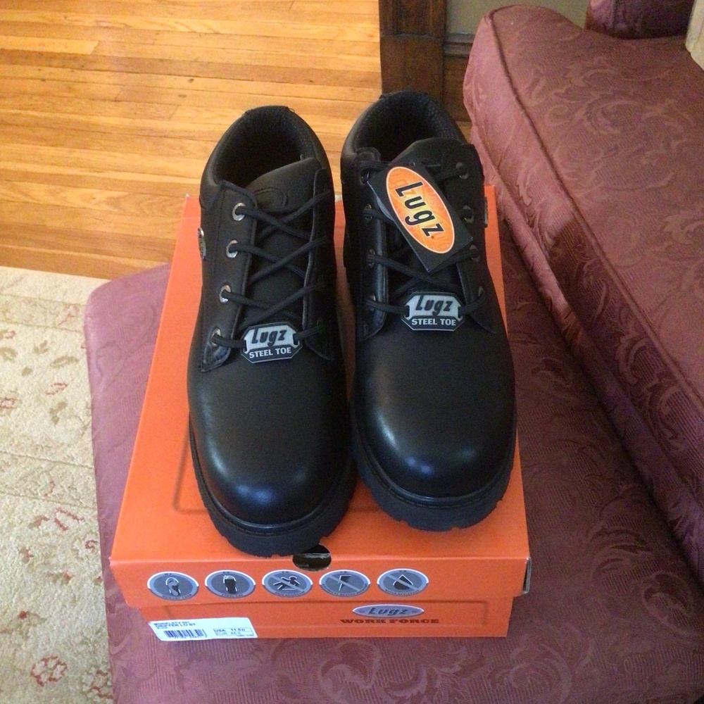 Mens Lugz Black Drifter Lo Steel Toe Boots sz 11.5 - Picture 5 of 6